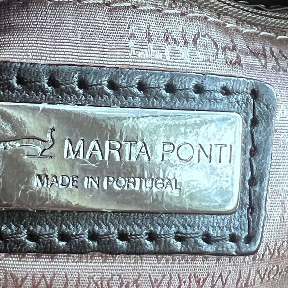 Marta Ponti made Portugal Elegant Black Leather Shoulder Bag - Picture 13 of 14